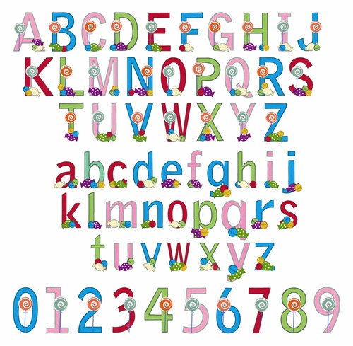 Candy Font Embroidery Font | AnnTheGran