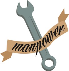 Manpower Wrench Vector Illustration | AnnTheGran.com
