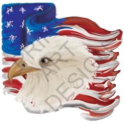 Eagle With Flag Vector Illustration | AnnTheGran.com