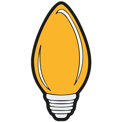 Yellow Light Bulb SVG file - SVG cut files.com | AnnTheGran.com