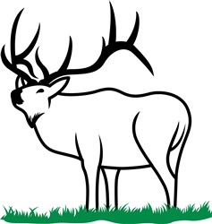 Elk Outline Vector Illustration | AnnTheGran