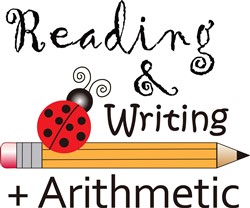 READING WRITING ARITHMETIC Vector Illustration | AnnTheGran.com