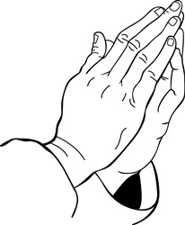 Outlines Vector Design: PRAYING HANDS from Great Notions