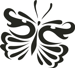 ONE COLOR BUTTERFLY Vector Illustration | AnnTheGran.com
