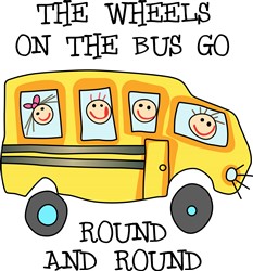 THE WHEELS ON THE BUS Vector Illustration | AnnTheGran.com