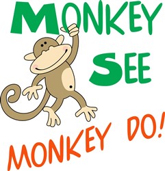 MONKEY SEE MONKEY DO Vector Illustration | AnnTheGran.com