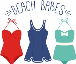 Beach Babes Vector Illustration | AnnTheGran.com