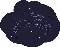 Rabbit Constellation Vector Illustration | AnnTheGran.com