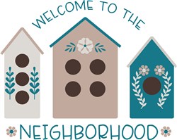 Welcome To Neighborhood Vector Illustration | AnnTheGran.com