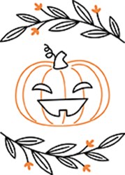 Jack-O-Lantern Outline Vector Illustration | AnnTheGran.com