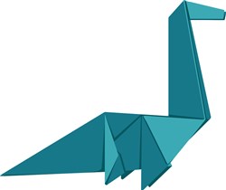 Origami Folded Paper Dinosaur Brontosaurus Vector Illustration ...