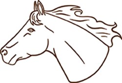 Horse Head Outline Vector Illustration | AnnTheGran.com