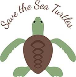 Save The Sea Turtle Vector Illustration | AnnTheGran.com
