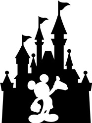 Mickey Mouse Castle Silhouette SVG file - SVG cut files.com ...