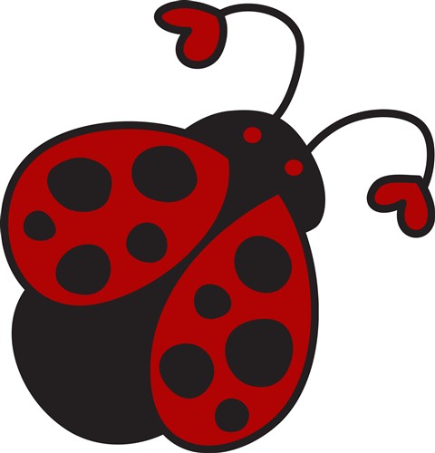 Heart Ladybug Vector Illustration | AnnTheGran