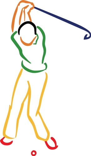 Outlines Vector Design: Golfer Outline from Grand Slam Designs