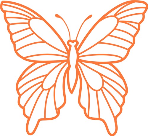Free 194 Butterfly Outline Svg SVG PNG EPS DXF File