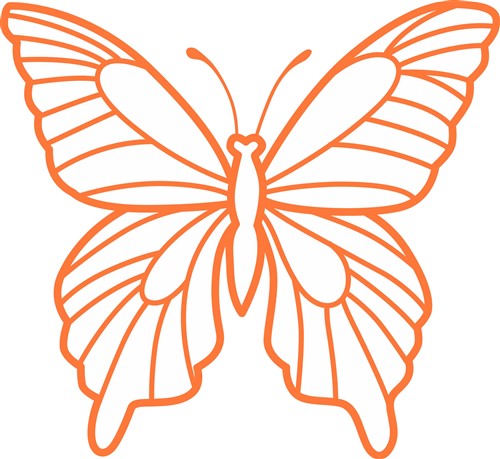 Download BUTTERFLY OUTLINE Vector Illustration | AnnTheGran