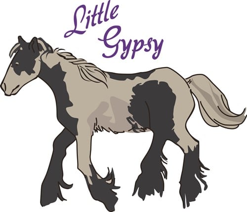 Download Little Gypsy Horse Vector Illustration Annthegran PSD Mockup Templates