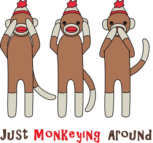 Monkeying Around Vector Illustration | AnnTheGran