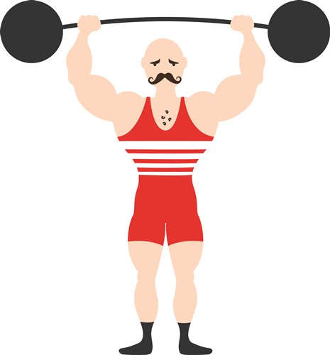 Weight Lifter Vector Illustration | AnnTheGran