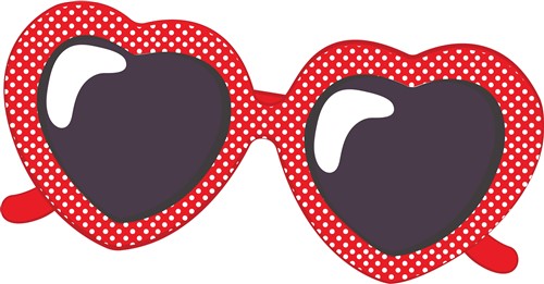 Heart Sunglasses Vector Illustration | AnnTheGran