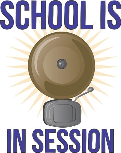 School In Session Vector Illustration 