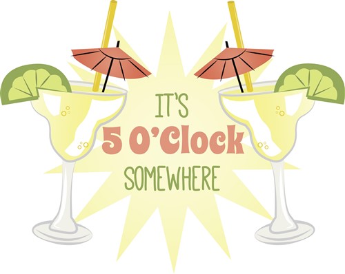 5 OClock Somewhere Vector Illustration | AnnTheGran