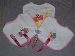 Binky Bib Bug Holders Embroidery Project | AnnTheGran.com