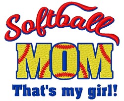 Softball All Star Mom Machine Embroidery Design - Rivermill Embroidery