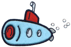 Submarine applique embroidery design  annthegran
