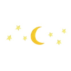 Moon And Stars Embroidery Design | AnnTheGran.com