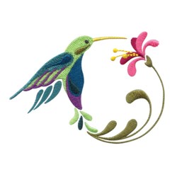 Hummingbird Circle Embroidery Design | AnnTheGran.com