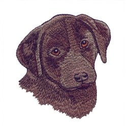 Chocolate Lab Head Embroidery Design | AnnTheGran.com