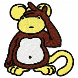 Monkey See Embroidery Design | AnnTheGran