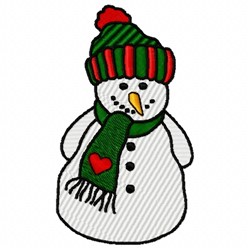 Heart Snowman Embroidery Design | AnnTheGran