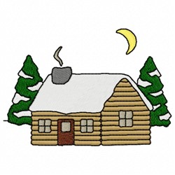 Winter cabin embroidery design  annthegran Winter cabin embroidery design  annthegran