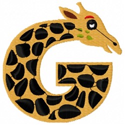 Animal Alphabet G Embroidery Design | AnnTheGran