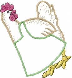 Chicken Outline Embroidery Design | AnnTheGran