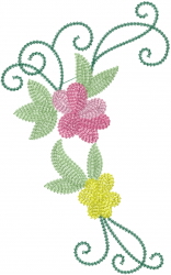 Rose Vine Swirls Embroidery Design | AnnTheGran