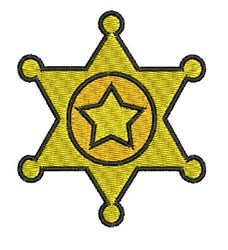 Sheriff Badge Embroidery Design | AnnTheGran.com