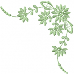 Floral Corner Embroidery Design | AnnTheGran.com