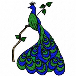 Peacock Tail Embroidery Design | AnnTheGran.com