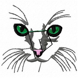 Cat Face Embroidery Design | AnnTheGran.com