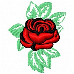 Plants(ATG Freedesigns) Embroidery Design: Single Rose from Anns Club