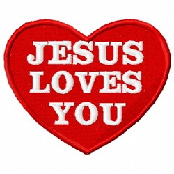 Religious(ATG Freedesigns) Embroidery Design: Jesus Loves You Heart ...