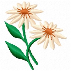 Free Two Flowers Embroidery Design | AnnTheGran