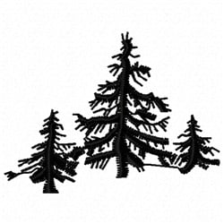 Free Pine Trees Embroidery Design | AnnTheGran