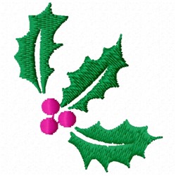 Free Holly Mistletoe Embroidery Design | AnnTheGran