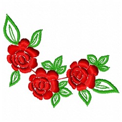 Free Roses Row Embroidery Design | AnnTheGran